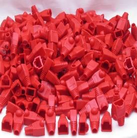 أطراف حماية RJ45 حمراء (1000 قطعة)